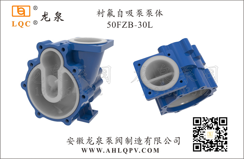 衬氟自吸泵泵体50FZB-30L
